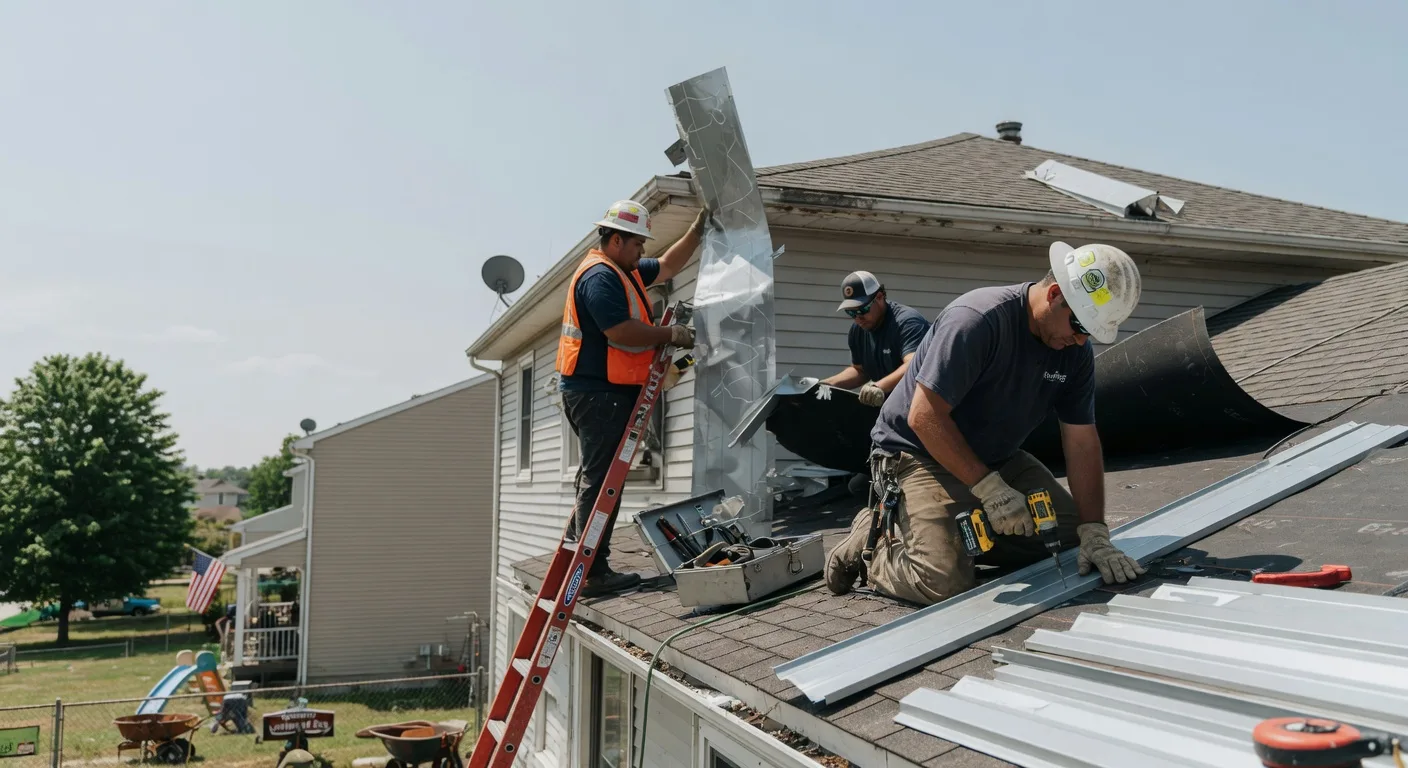 Storm Damage Metal Roof Repair in Kewanna, IN